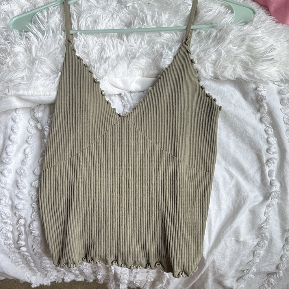 Army pale green spaghetti strap sexy